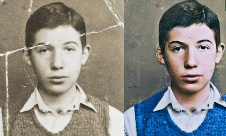 Split Image: Before and after photo restoration